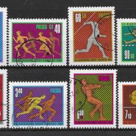 009) Polen 1966 Sport Mi. Nr. 1680/87 kpl. Satz gestempelt