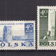 Polen 1967 Denkmäler für die Opfer des II. Weltkriegs MiNr. 1790 - 1792 postfrisch