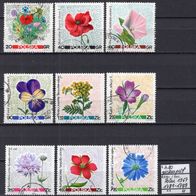 Polen 1967 Wiesenblumen MiNr. 1781 - 1789 gestempelt