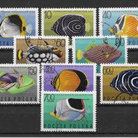 015) Polen 1967 Fische Mi. Nr. 1748/56 kpl. Satz gestempelt