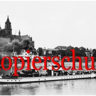 Foto Binnenschiff, Elbe Magdeburg, Heckraddampfer Wittenberge, Dampfer, Schlepper