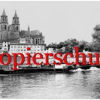 Foto Binnenschiff, Elbe Magdeburg, Schleppdampfer Schlesien, Dampfer, Schlepper