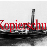Foto Binnenschiff, Elbe Magdeburg, Dampfschlepper Alwine, Dampfer, Schlepper