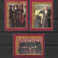 025) Polen 1968 Gemälde Mi. Nr. 1882/84 kpl. Satz gestempelt