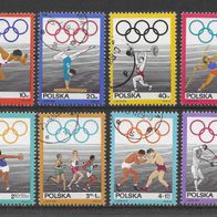 029) Polen 1969 Olympia Mi. Nr. 1908/15 kpl. Satz gestempelt