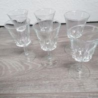 6 Weingläser mit Schliff * *