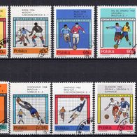 Polen 1966 Fußballweltmeisterschaft, London MiNr. 1665 - 1672 gestempelt -1
