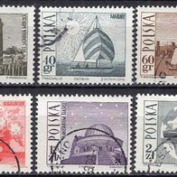 Polen 1966 Freimarken: Tourismus MiNr. 1705 - 1713 gestempelt