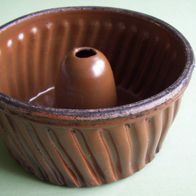 Alte bäuerliche Keramik Steingut Ton Gugelhupf Backform Kuchenform Vintage Ø25cm