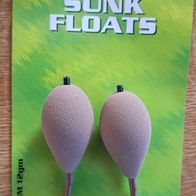Neu 2 Fox Sunk Floats Bissanzeiger Schwimmer Unterwasser Pose Braun Gr: M = 12gm