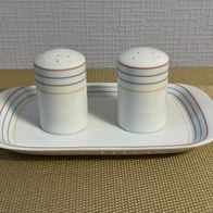 Arzberg Form 1382 "Harmonie" - Pfeffer- und Salzstreuer + Platte