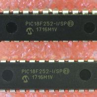 2 Stück - 8-bit Mikrocontroller / Microcontroller PIC18F252-I/SP - 1716M1V - Neu