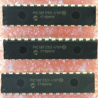 3 Stück - 8-bit Mikrocontroller / Microcontroller PIC18F252-I/SP - 1716M1V - Neu