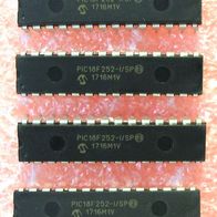 4 Stück - 8-bit Mikrocontroller / Microcontroller PIC18F252-I/SP - 1716M1V - Neu