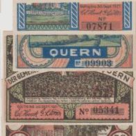 Quern-Notgeld-3x25-50 Pfennige bis 30.9.1921, 6Scheine