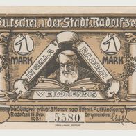 Radolfzell-Notgeld-1 Mark bis 15.12.1921,1 Schein