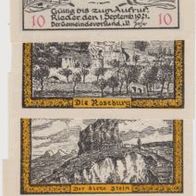 Rieder-Notgeld-10-25-50-75 Pfennig vom 1.9.1921, 4 Scheine