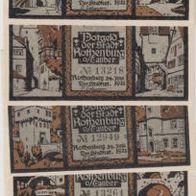 Rothenburg-Notgeld 5x1 Mark vom 24.6.1921, Stadtansichten, 5 Scheine