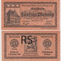 Rottenburg-Notgeld 50Pf. vom 2.1.1918 bis 1.1.1921,