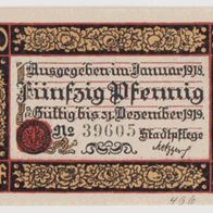 Rottweil-Notgeld 50 Pfennig vom 1.1918 bis 31.12.1919