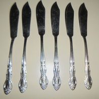 6 Fischmesser Nivella rostfrei verziert matt *
