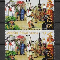 002) Slowenien 2008 Fasching Mi. Nr. 672 senkr. Paar gestempelt