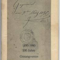 Festzeitschrift 100 Jahre Gesangverein " Eintracht " Rimbeck