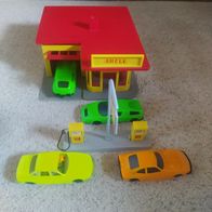Vintage Kinderspielzeug Shell Tankstelle