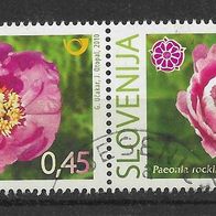013) Slowenien 2010 Blumen Mi. Nr. 846/47C gestempelt