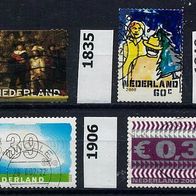 Niederlande Mi. Nr. 1805 + 1835 + 1848 + 1900 + 1906 o <