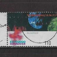 BRD 2000, MiNr: 2130 sauber gestempelt mit Seitenrand zentrischer Ortsstempel (2)