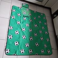 Picknickdecke Reisedecke Campingdecke 1,3x1,5m Fußball-Motiv, home&deco