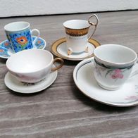 4 Sammeltassen Mokkatassen ohne Stempel *
