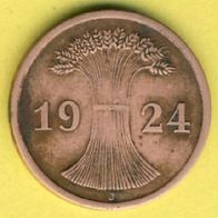 Weimarer Republik 2 Rentenpfennig 1924 J (1)