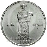 San Marino Silber 1 000 Lire 1987 stgl. Hl. Marinus v. Dalmatien