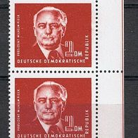 DDR MiNr. 326 XI senkrechtes Doppelstück Seitenrand postfrisch