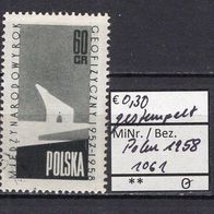 Polen 1958 Internationales Geophysikalisches Jahr 1957 / 1958 MiNr. 1061 gestempelt