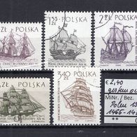 Polen 1964 Segelschiffe (II) MiNr. 1465 - 1472 gestempelt