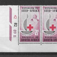 079) Südafrika 1963 Rotes Kreuz Mi. Nr. 314/15 waagr. Paar postfrisch