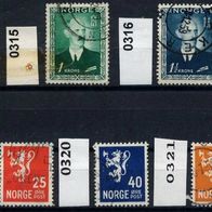 Norwegen Mi. Nr. A 230 + 315 + 316 + 317 + 318 + 319 + 320 + 321 + 322 o <