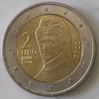 2 Euro Österreich 2022 vorzüglich aus Umlauf vz Bertha Sutnner Austria