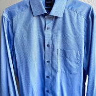 OLYMP LUXOR - Herrenhemd (Langarm) Gr. 40 Modern Fit blau TOPzustand !
