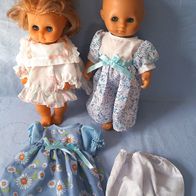 2 Puppen ca 28 bzw. 29 cm Schlafaugen bewegliche Arme + Beine + Kleidung