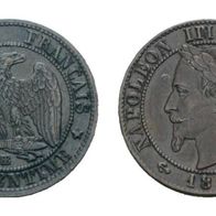 Frankreich 1 centime 1862 BB "Kaiser Napoleon III. (1852-1870)