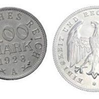 Deutsches Reich 3 Münzen 200, 500 u. 500 Mark 1923 A