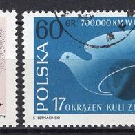 Polen 1961 2. Start eines bemannten sowjetischen Weltraumschiffes MiNr. 1257 - 1258 g