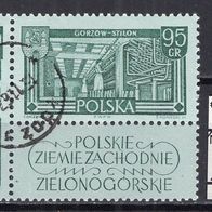 Polen 1962 Polnische Westgebiete (II) Paar MiNr. 1301 - 1302 + Zierfeld Vollstempel