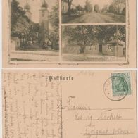 Tremmen-Mark-AK-1911Dorfstrasse Kirche Gasthaus von Fritz Owe Erh.1