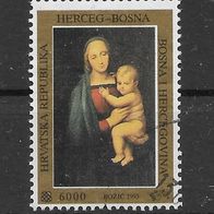 006) Bosnien-Herzegowina (Kroatische Post) 1993 Madonna Mi. Nr. 6 gestempelt