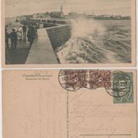 Warnemünde-AK-1923 Westmohle bei Sturm Inflationsbeleg, Erh.2